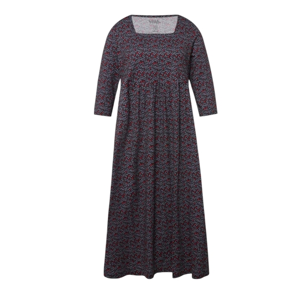 Ulle Popken Navy Red Hearts  Patterned Knit Dress Plus Size NWT Sz  24/26 - Picture 5 of 10